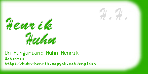 henrik huhn business card